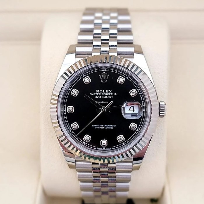 Black dial rolex datejust